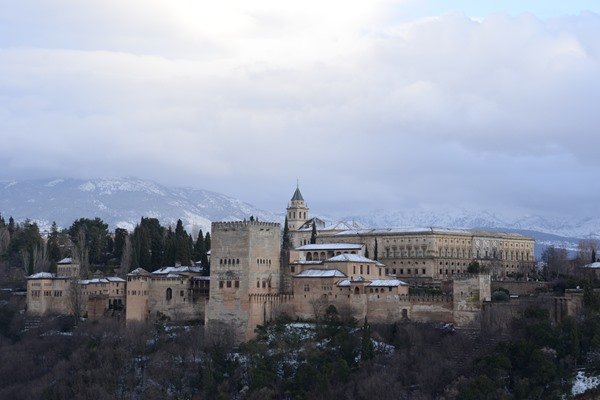 Snowy Day in the Alhambra