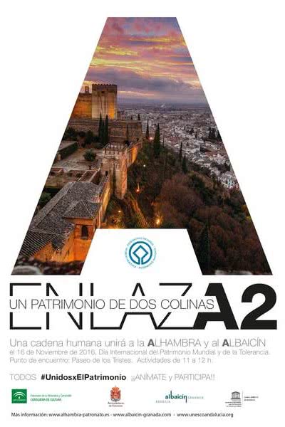 Cadena humana en la Alhambra y Albaicín: Enlaza2. Un Patrimonio de Dos Colinas