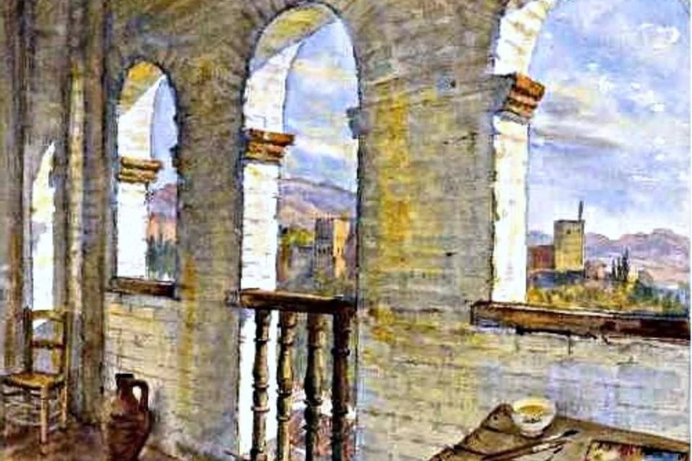 La Alhambra desde mi estudio, obra realizada por George Apperley en torno a a 1913